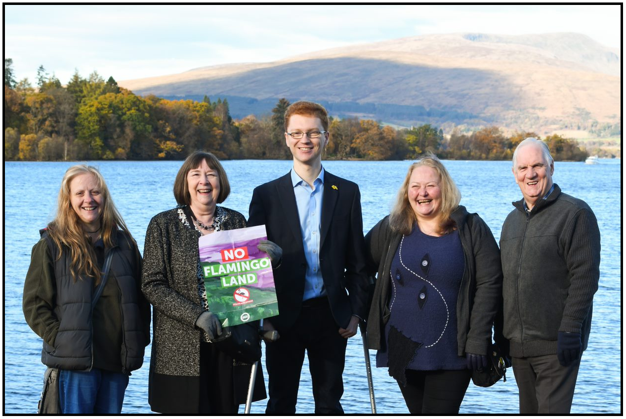 Ross Greer MSP with campaigners at Loch Lomond