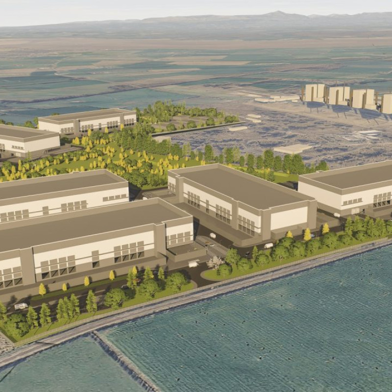 An artists impression of the colossal site at Chapelcross