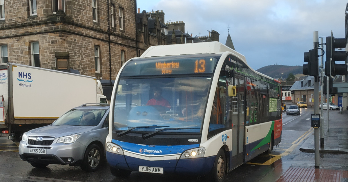 A bus in inverness