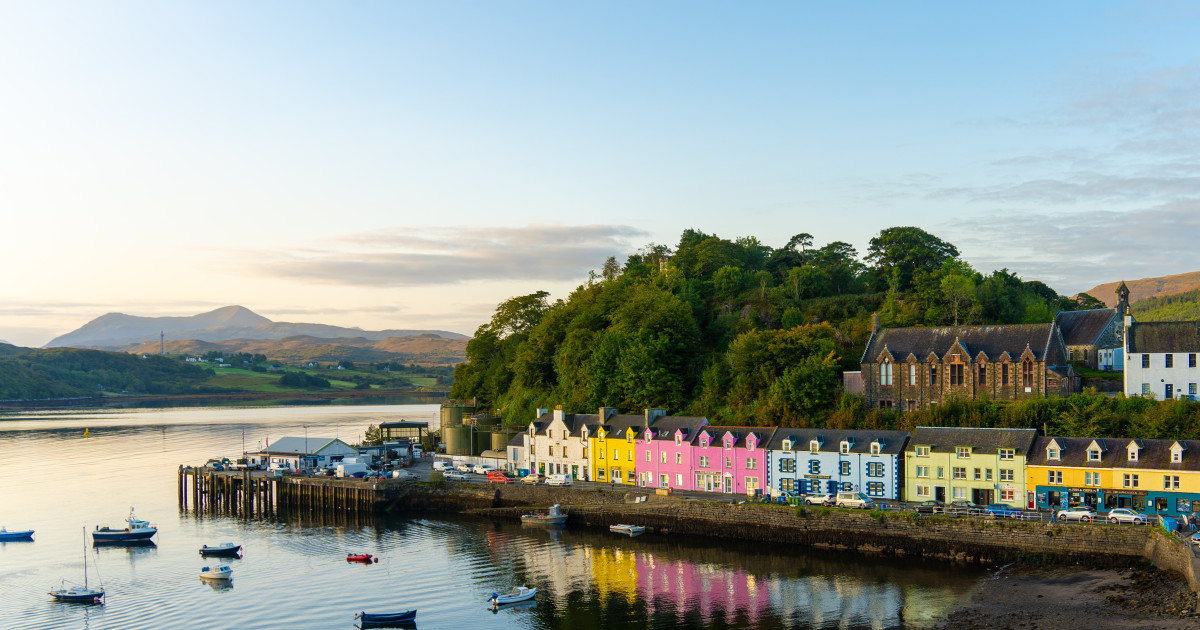 A photo of Portree, Skye.