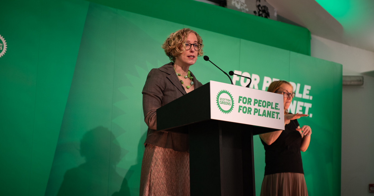 Lorna Slater Lorna Slater standing at a podium at autumn conference