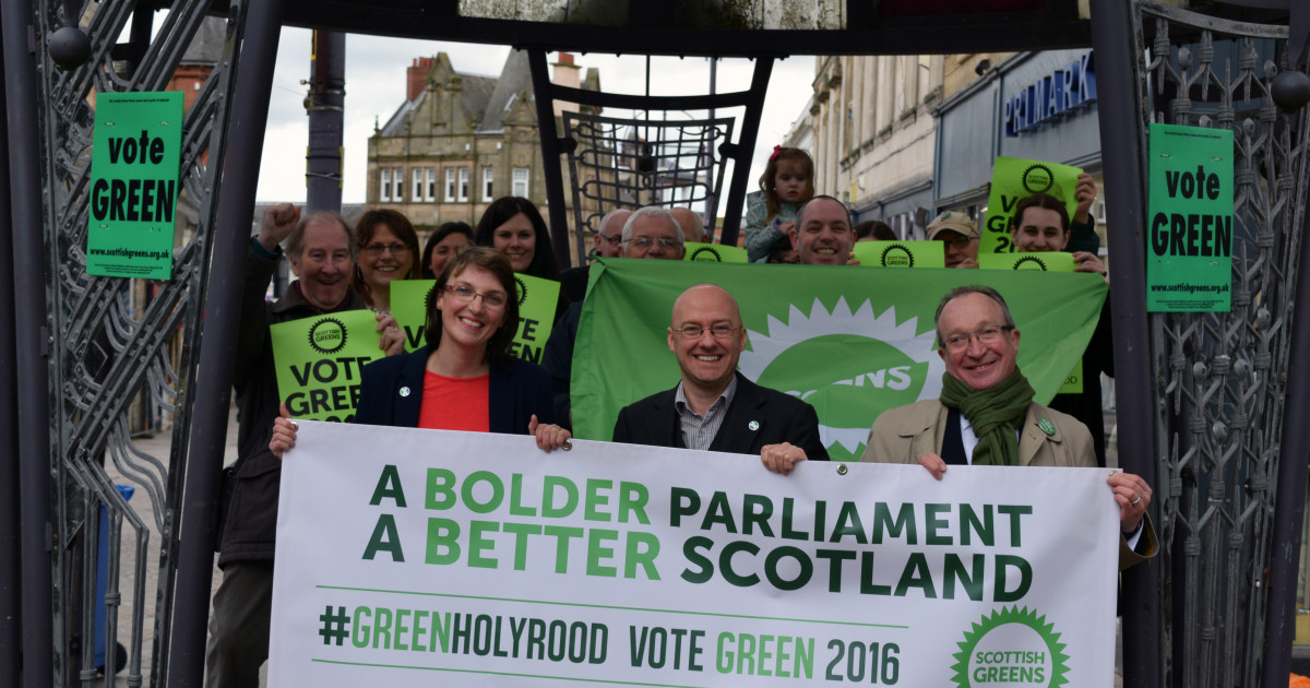 Kirsten Robb, John Wilson and Patrick Harvie at Central Scotland regional campaign launch Kirsten Robb, John Wilson and Patrick Harvie at Central Scotland regional campaign launch